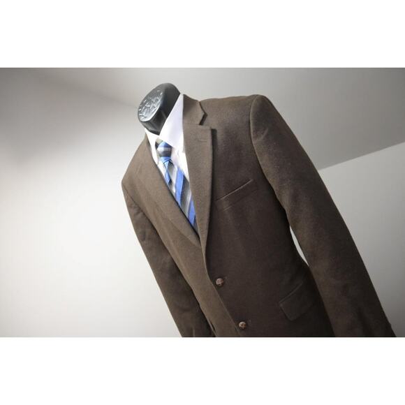 Tasso Elba 100% Camelhair Lanificio Campore Blazer Jacket Mens Size 42 R - Picture 2 of 12